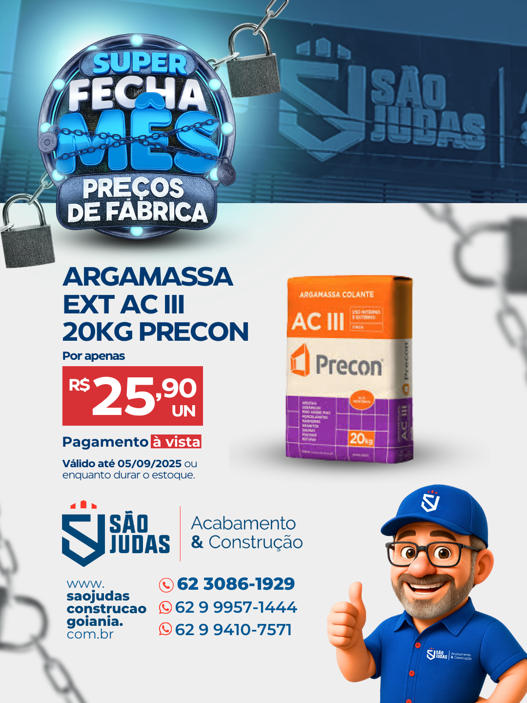 Argamassa Ext AC III 20Kg Precon