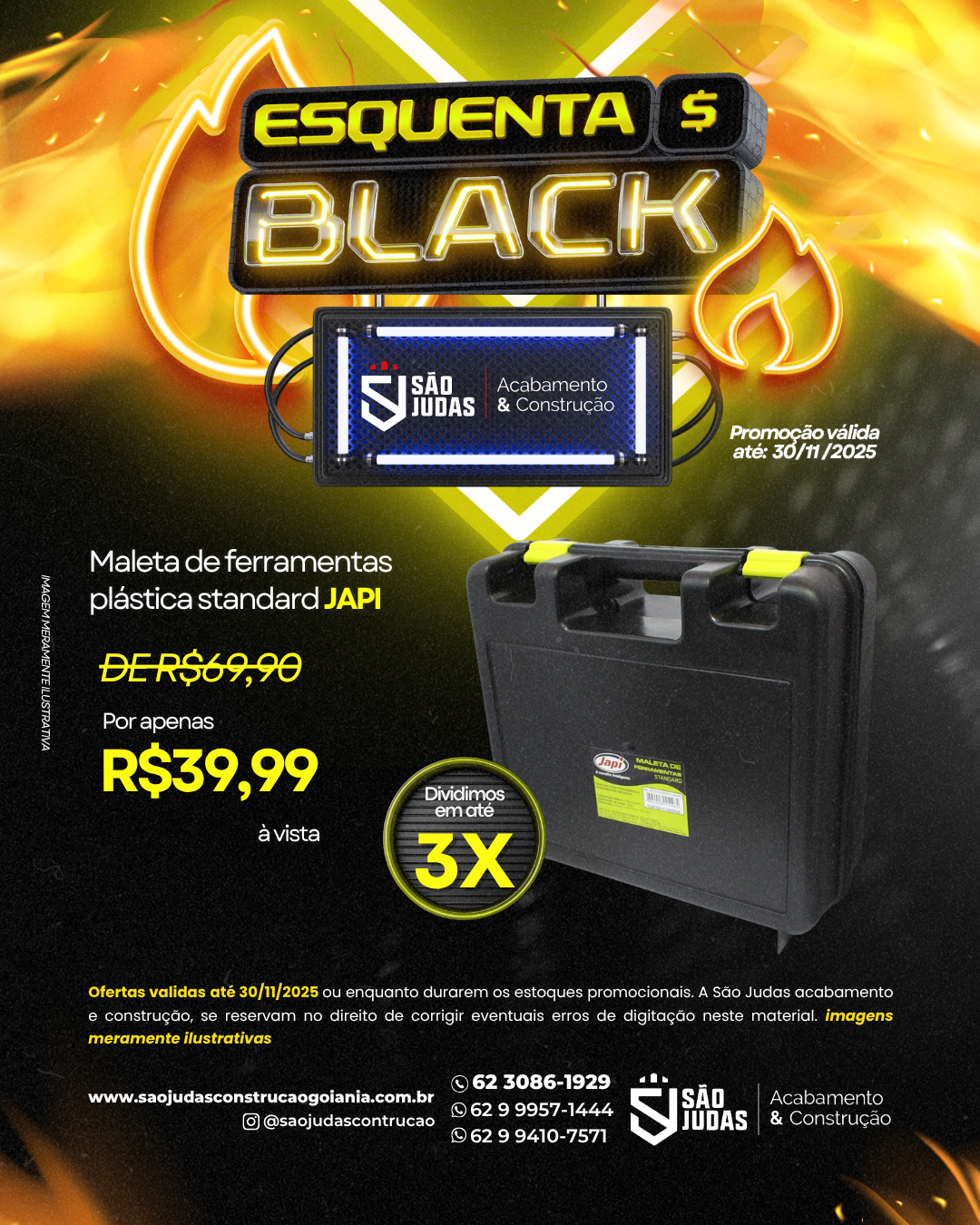 Maleta de ferramentas plástica standard JAPI