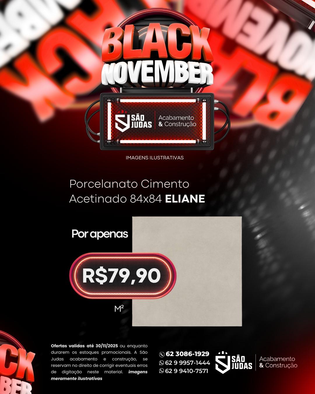 PORCELANATO CIMENTO ACETINADO 84x84 / Eliane