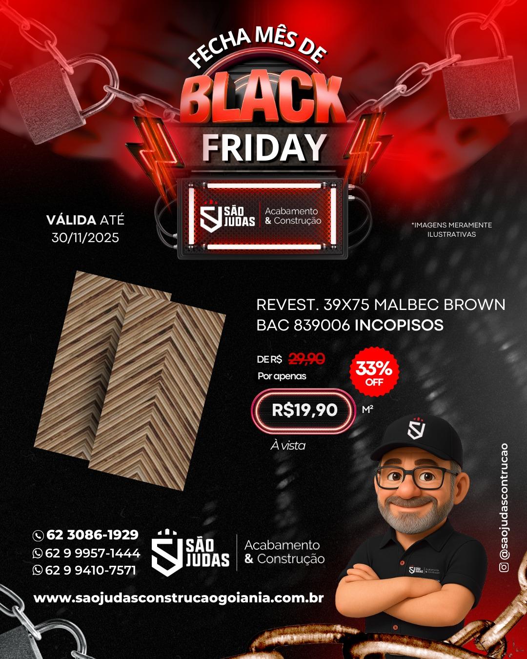 PISO 39X75 839006 MALBEC BROWN BAC