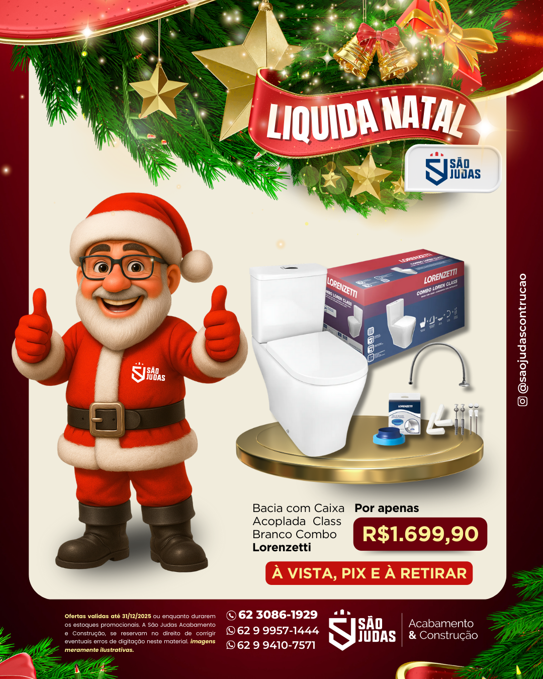 Bacia com Caixa Acoplada Class Branco Combo Lorenzetti