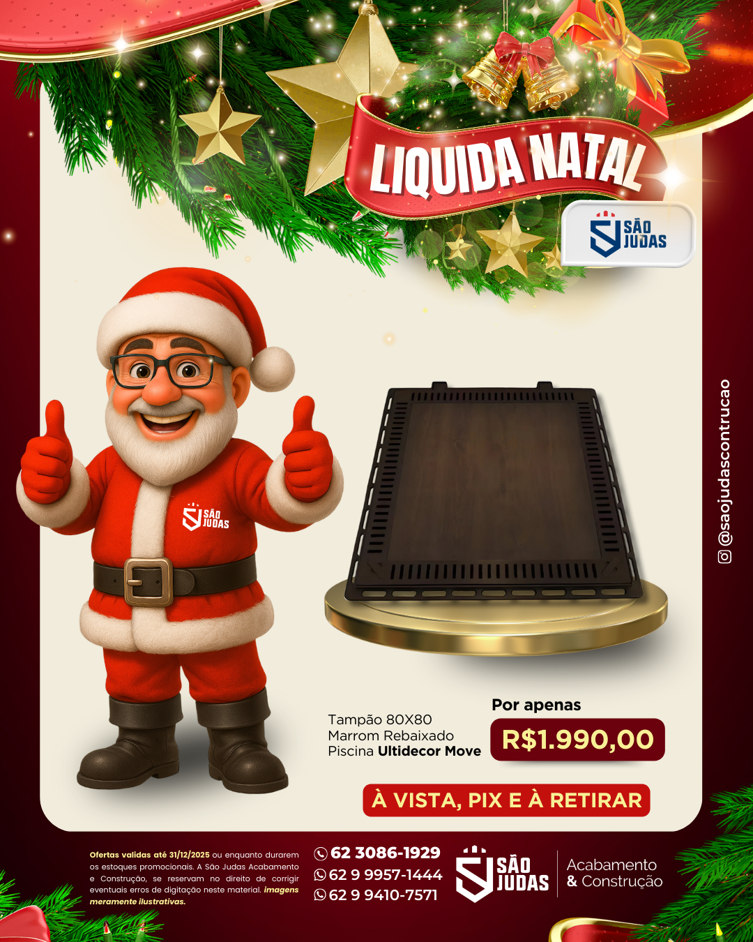 Tampão 80X80 Marrom Rebaixado Piscina Ultidecor Move