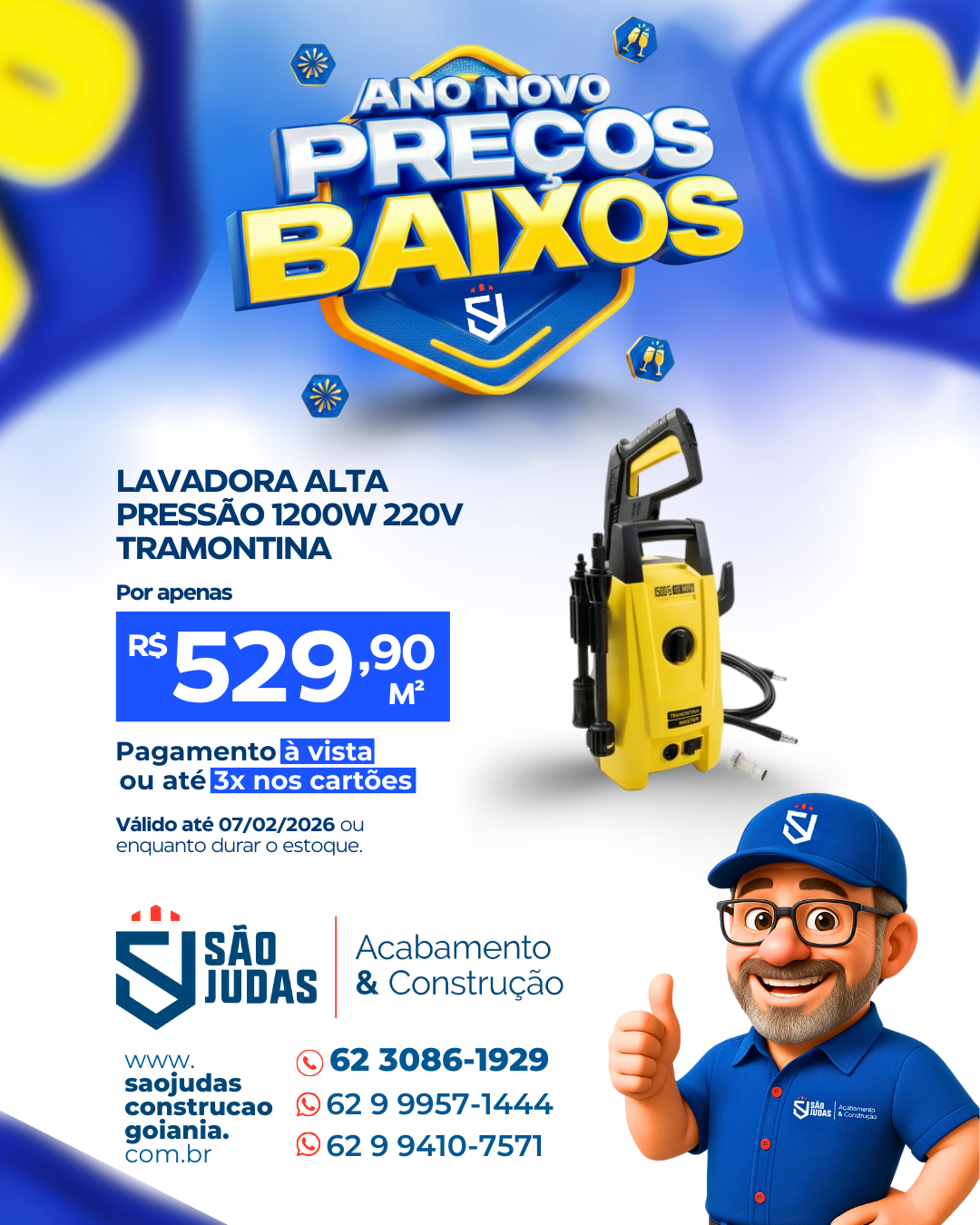 lavadora alta pressão 1200w 220v tramontina