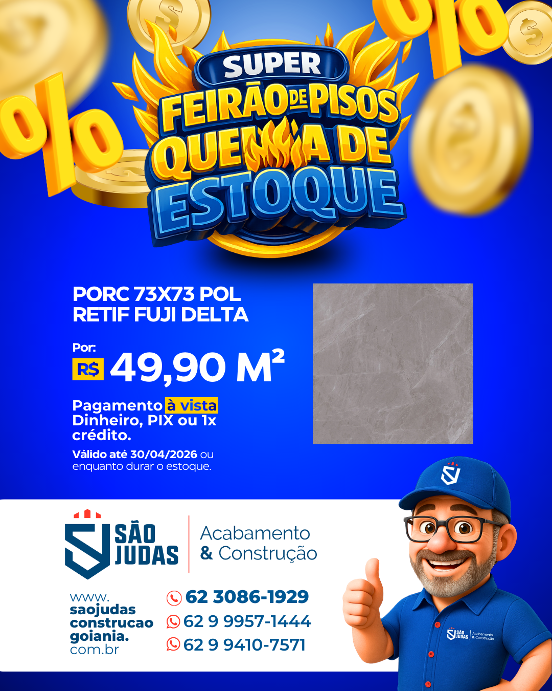 PORC 73x73 POL RETIF FUJI DELTA