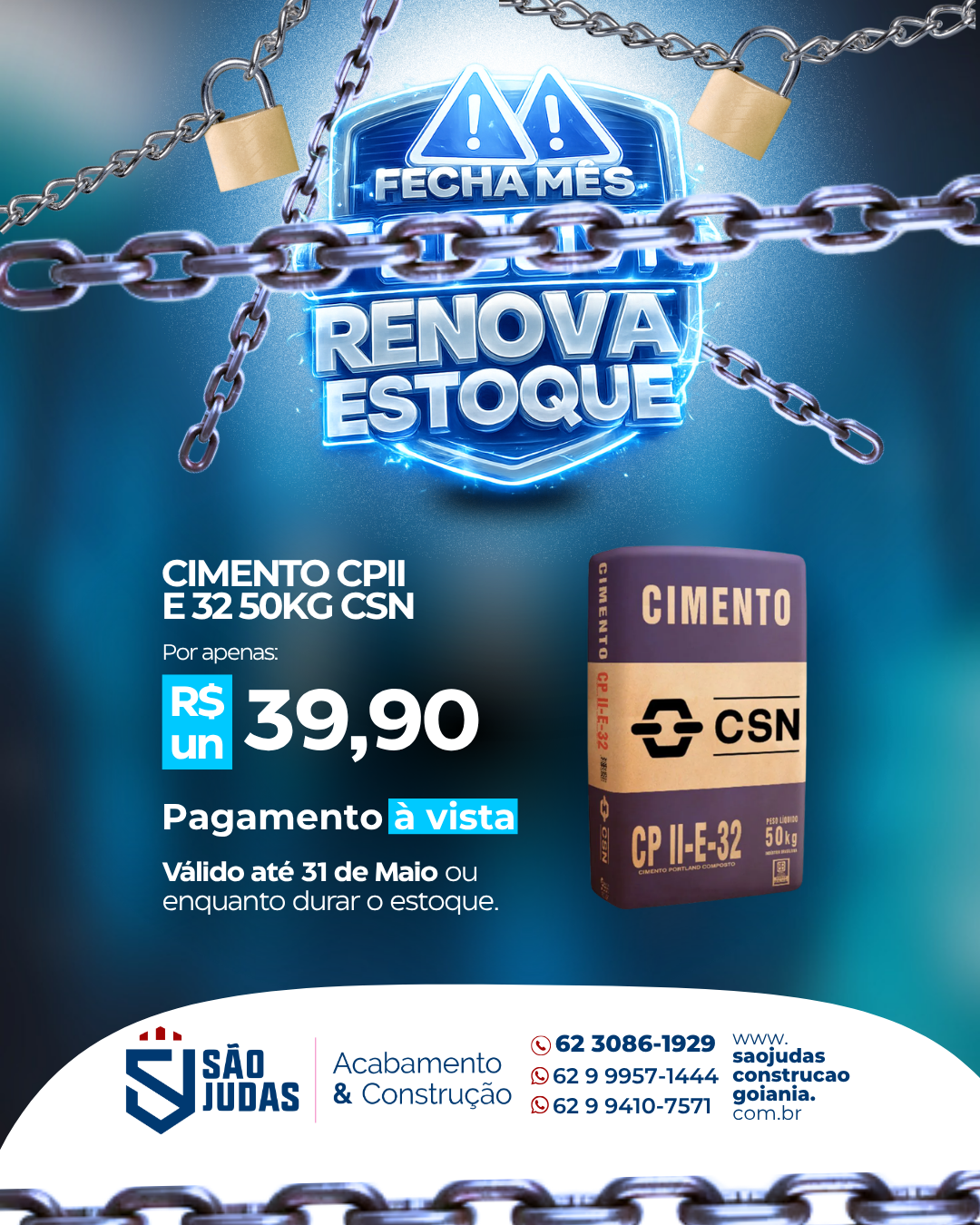 CIMENTO CPII E 32 50KG CSN