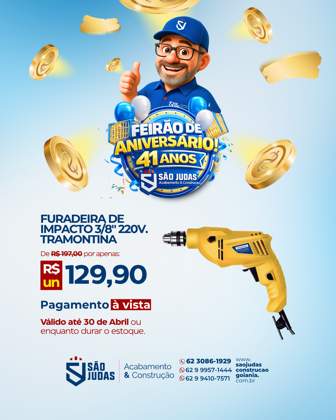 Furadeira de Impacto 3/8