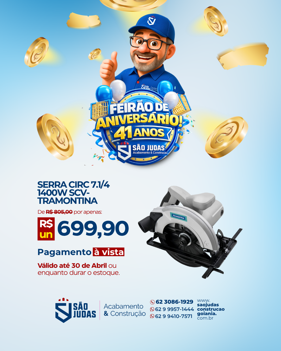 Serra Circ 7.1/4 1400W SCV- Tramontina