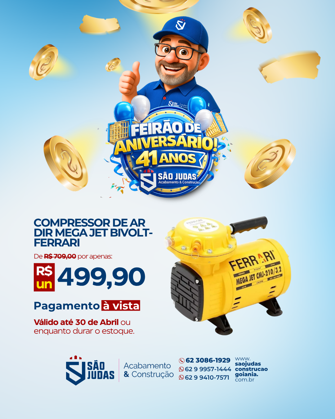 Compressor de Ar Dir Mega JET Bivolt-Ferrar