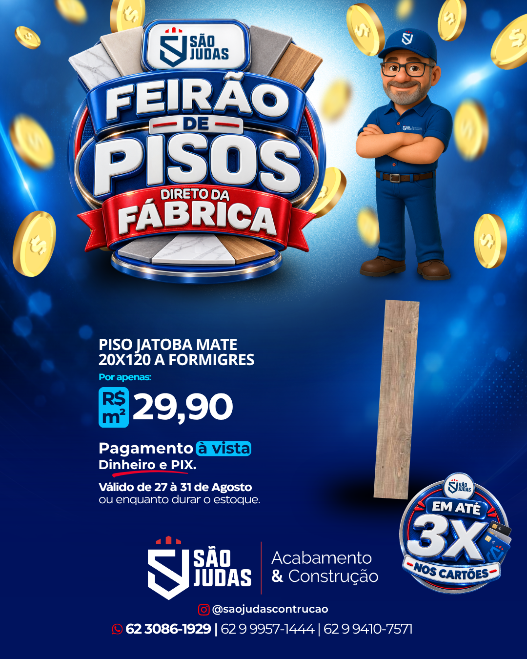 Piso JATOBA MATE 20X120 A FORMIGRES