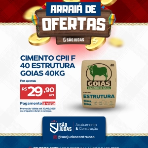 cimento CPII f 40 estrutura goias 40kg