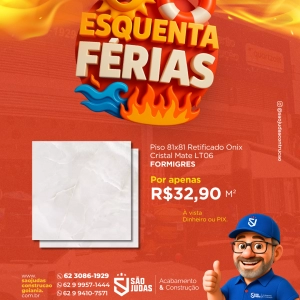 Piso 81x81 Retificado Onix Cristal Mate LT06 FORMIGRES