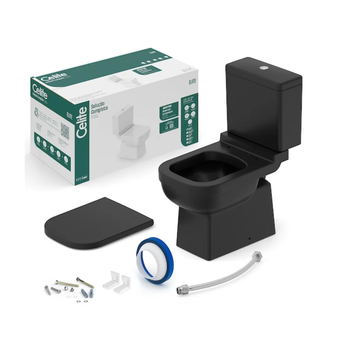 BACIA COM CAIXA ACOPLADA ELITE PT COMBO | CELITE