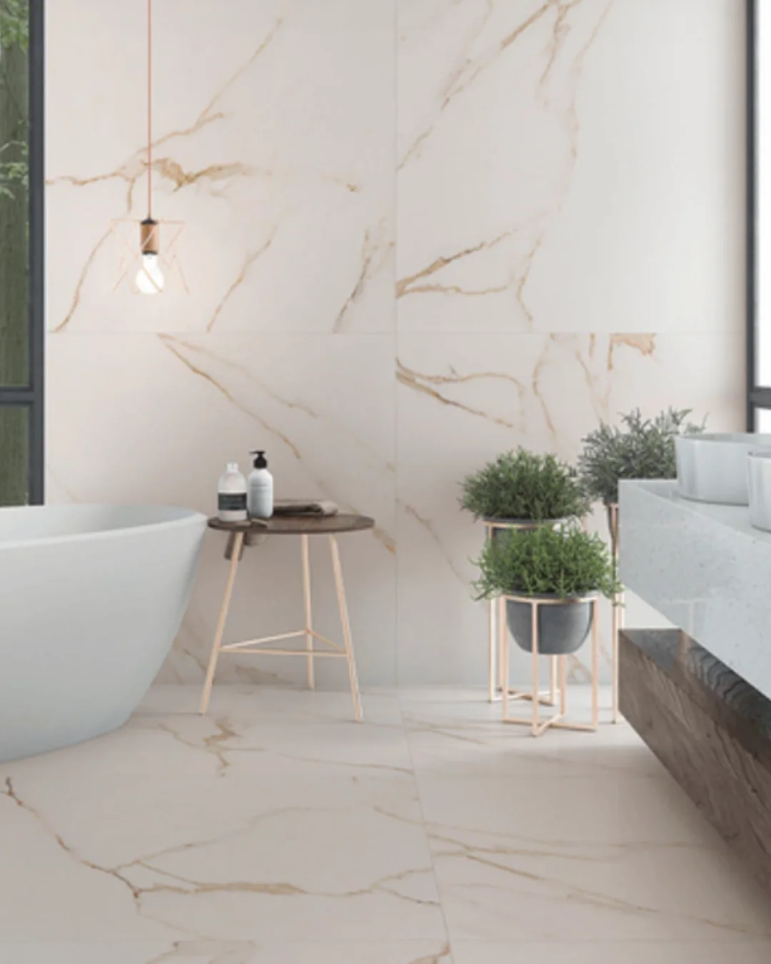 Porcelanato Polido HD Calacatta Gold 101x101 ELIZABETH