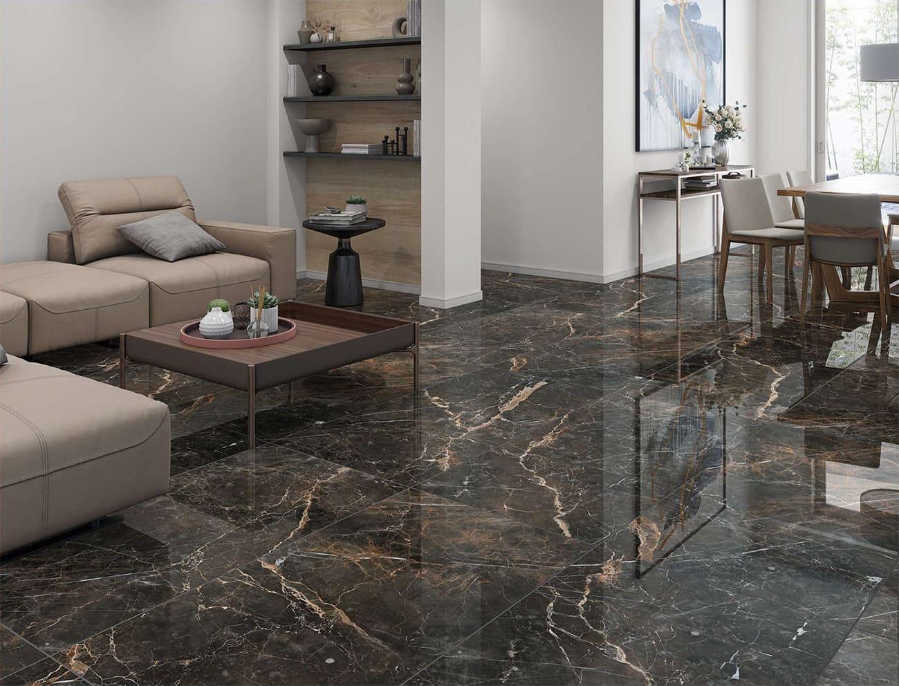 Piso 60X120 GRAN IMPERIUM DARK RT POLIDO (Caixa 2,16 M²) - Formigres